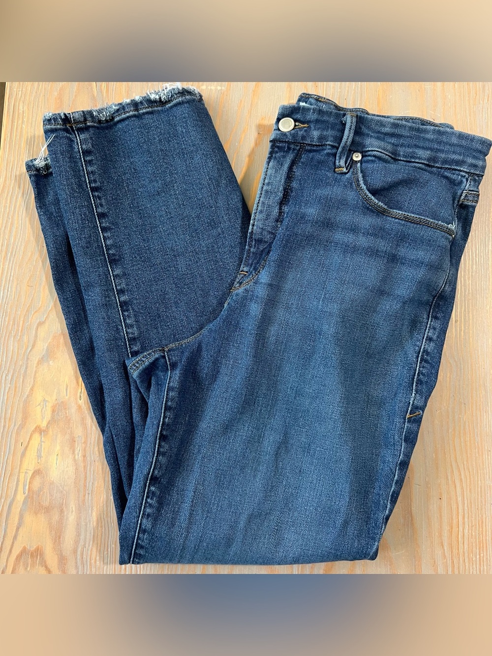 Good American good legs straight leg jeans in indigo size 15